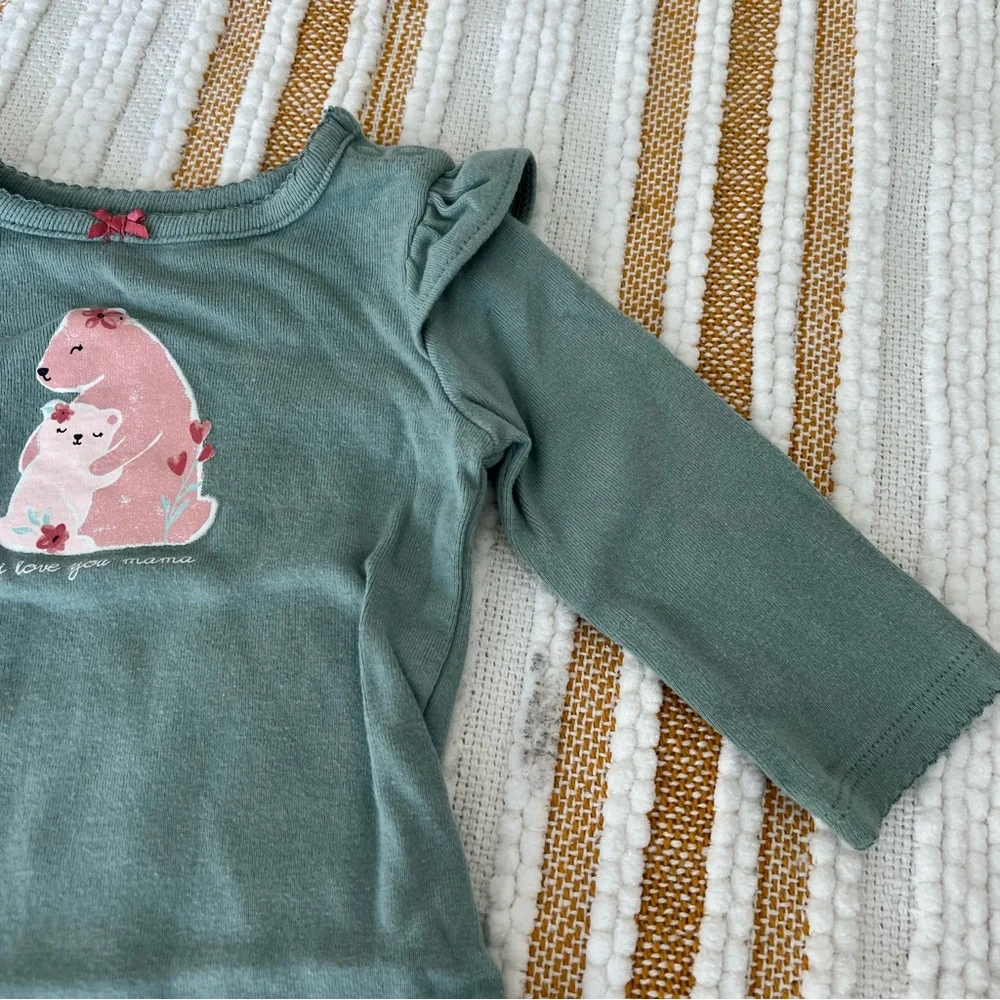 Baby 2-Piece Bears Bodysuit Pant‎ Set 6  Months